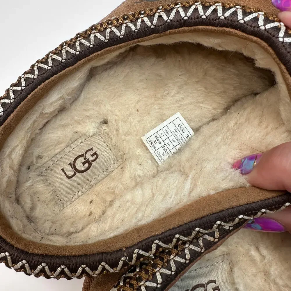 UGG Tasman Brown Suede Slip Ons